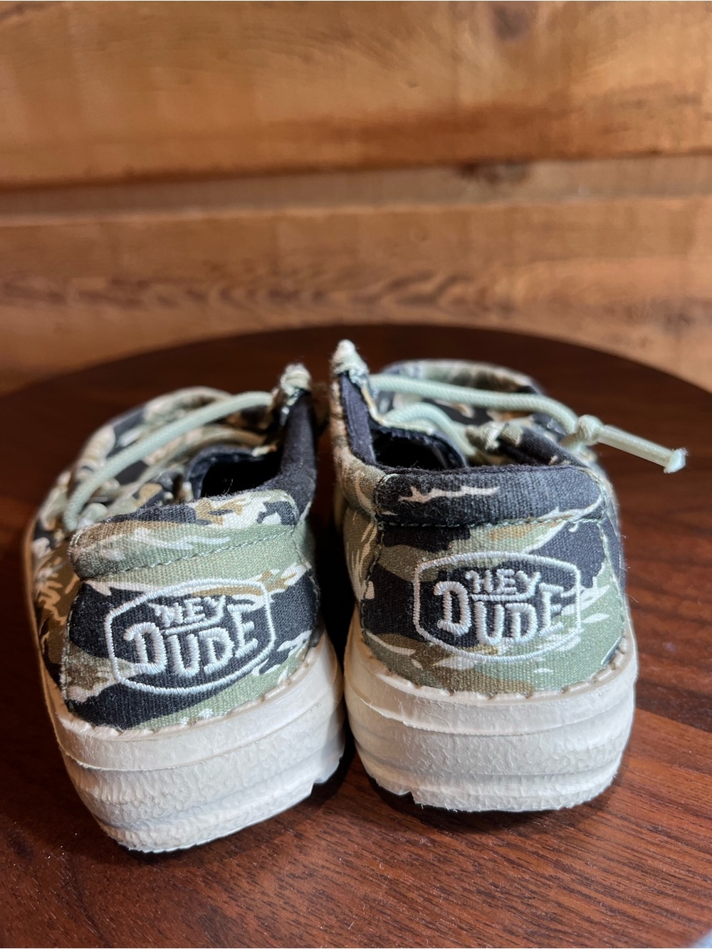 HEY DUDE - Green Camouflage Slip-On Boat Shoes - Picture 2 of 6